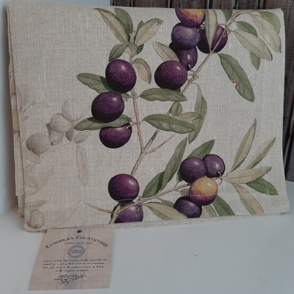 Tessitura Toscana Telerie Firenze 67" x 106" Italian Linen Tablecloth - Picture 15 of 16